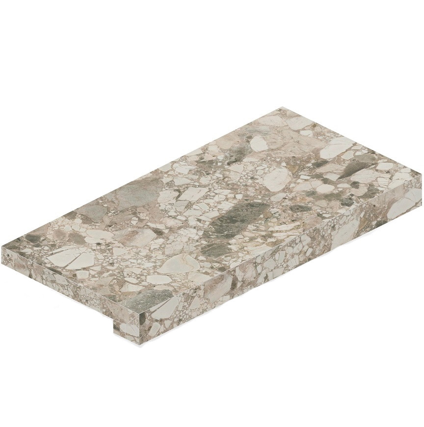 Изображение товара Ступень фронтальная из керамогранита Atlas Concorde Forte Dei Marmi Ceppo Apuano Cream Scalino Frontale 800х330 мм
