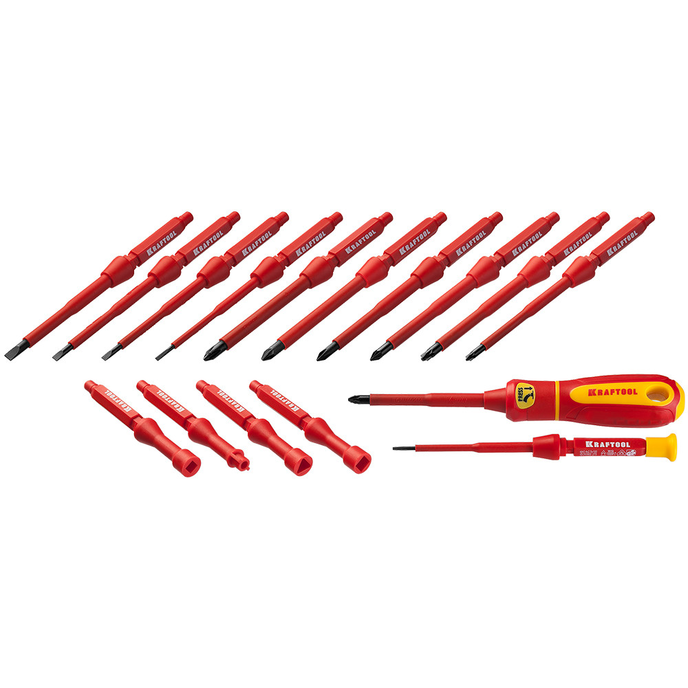 Изображение товара Набор отверток высоковольтных Kraftool Х-Drive Electro 220092-H18 18 шт Изображение товара Набор отверток высоковольтных Kraftool Х-Drive Electro 220092-H18 18 шт