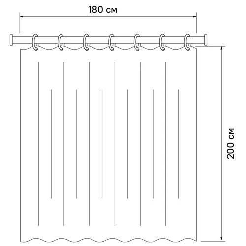Шторка для ванны Iddis Decor D01P118i11 серая 1800х1800 мм