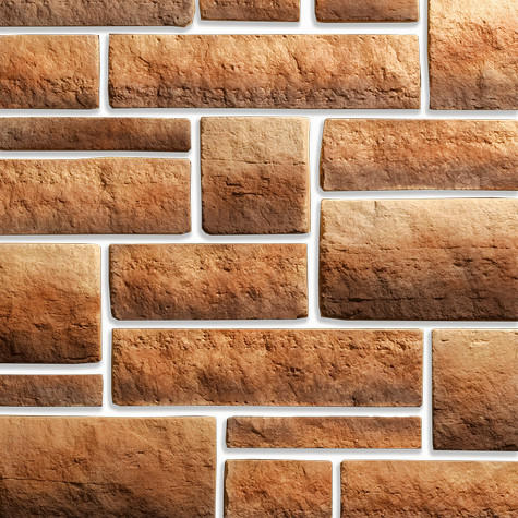 Изображение товара Искусственный камень KR Professional Выветренный туф 03170 бежево-коричневый