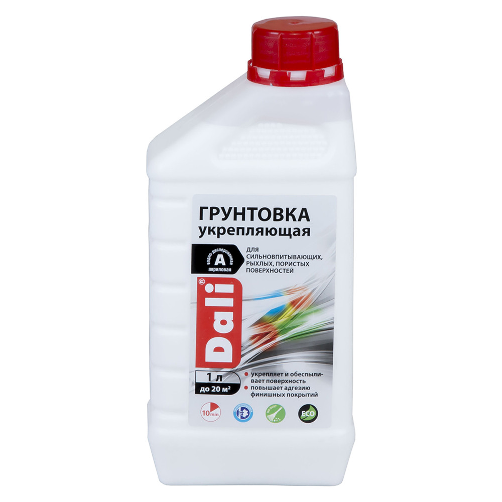 Изображение товара Грунтовка акриловая Dali 20200 укрепляющая 1 л Изображение товара Грунтовка акриловая Dali 20200 укрепляющая 1 л