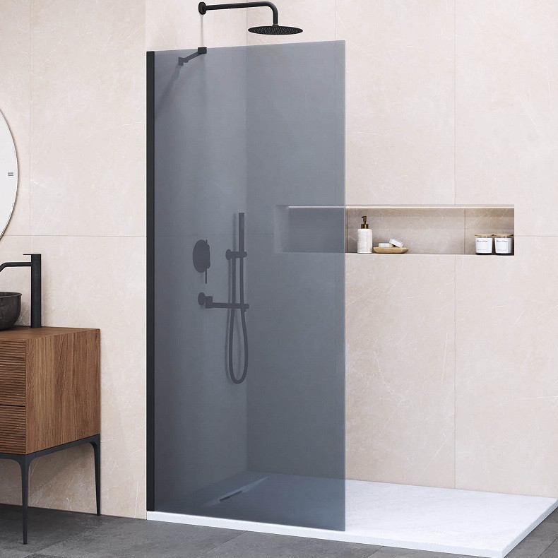 Изображение товара Душевая перегородка RGW Walk In WA-102B 351010212-34 1200х1950 мм чёрная тонированная серая Изображение товара Душевая перегородка RGW Walk In WA-102B 351010212-34 1200х1950 мм чёрная тонированная серая