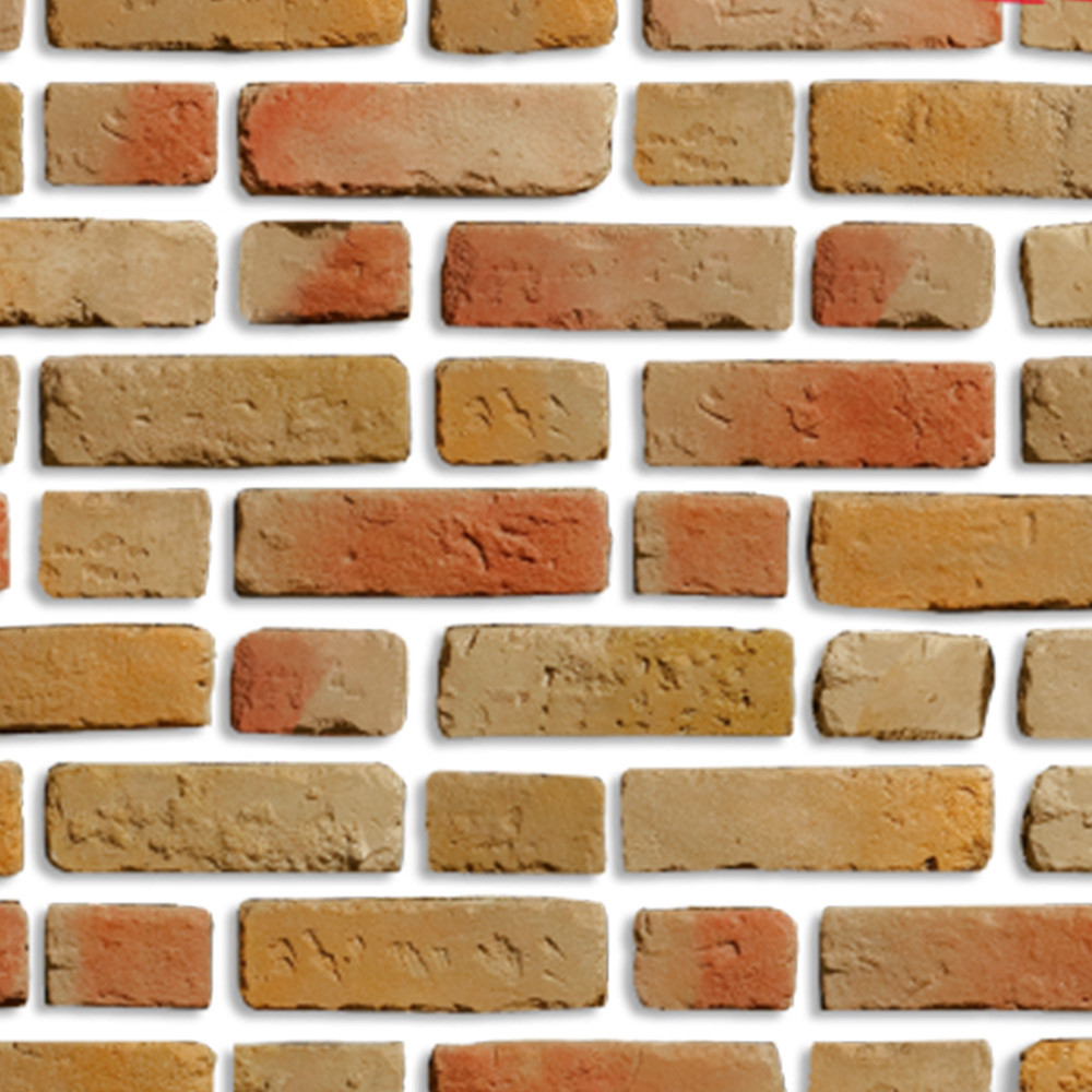 Изображение товара Декоративный тычковый кирпич Kamrock Античный кирпич 32640 оранжево-бежевый