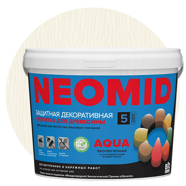 Изображение товара Пропитка Neomid Bio Color Aqua Белая 2,3 л Изображение товара Пропитка Neomid Bio Color Aqua Белая 2,3 л