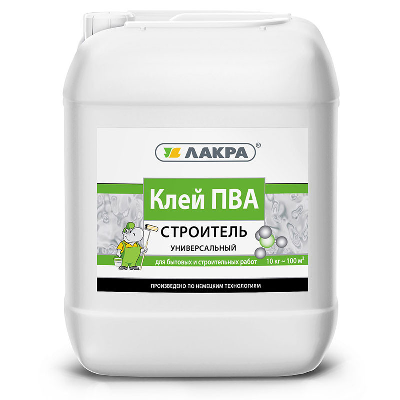 Изображение товара Клей ПВА Лакра Строитель универсальный 10 кг для внутренних работ