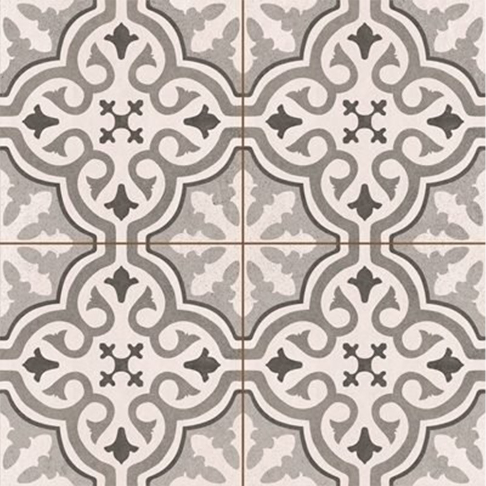 Изображение товара Керамическая плитка Kerlife Hydraulic Grace Silver 450x450 мм для внутреннего оформления