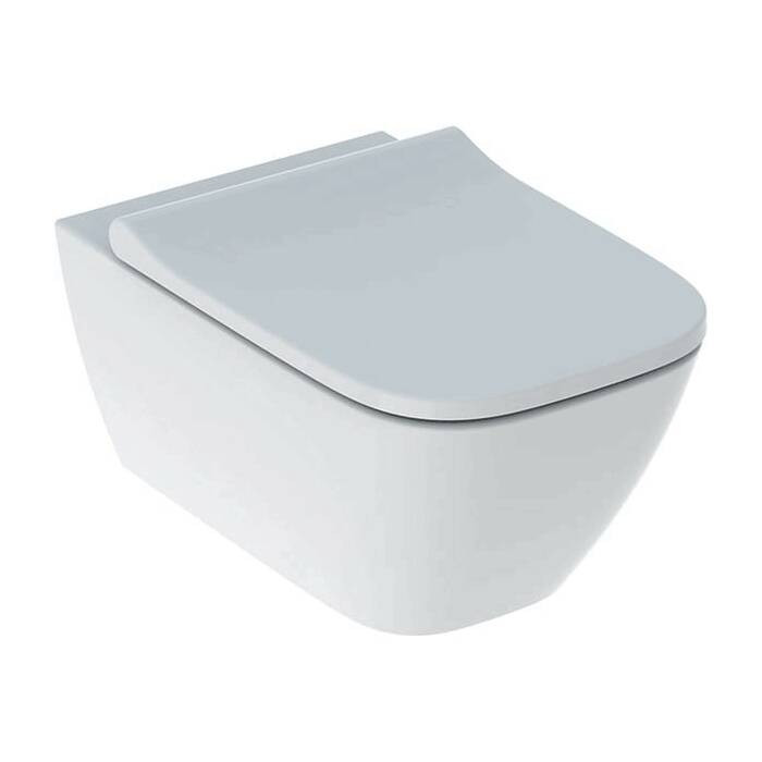 Унитаз подвесной Smyle Square горизонт/выпуск дюропласт Soft close Geberit П 500.683.01.1