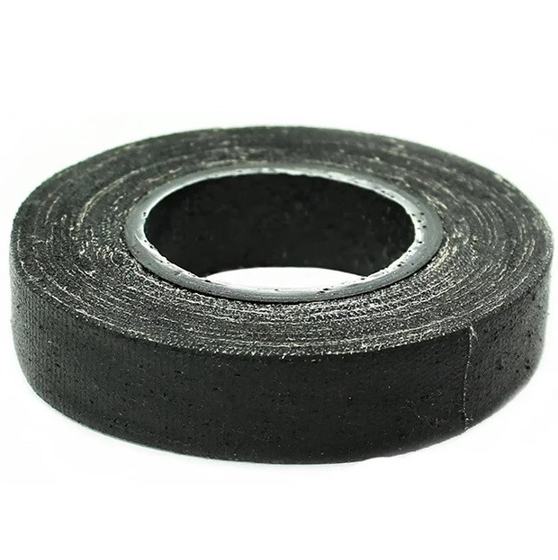Изображение товара Изолента хлопчатобумажная прорезиненная Biber 92012 черная 18,2 м 1 шт