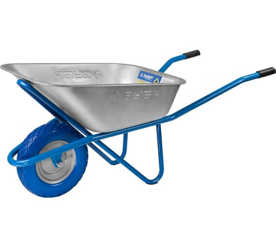 Изображение товара Строительная тачка Зубр ПТ-200 220 кг объем 110 л для строительных работ