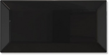 Керамическая плитка (TAU) Плитка Biselado classic Black br (глянец) 7,5х15