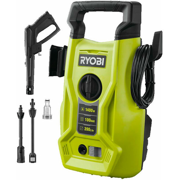 Изображение товара Мойка высокого давления Ryobi RY100PWA для дома и автомобиля Изображение товара Мойка высокого давления Ryobi RY100PWA для дома и автомобиля