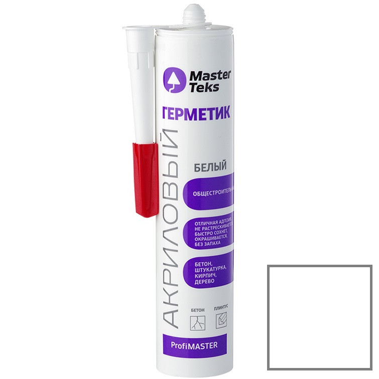 Изображение товара Герметик акриловый Masterteks Profimaster белый 290 мл