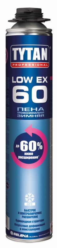 Tytan Professional Low Expansion, 750 мл, Пена монтажная профессиональная зимняя