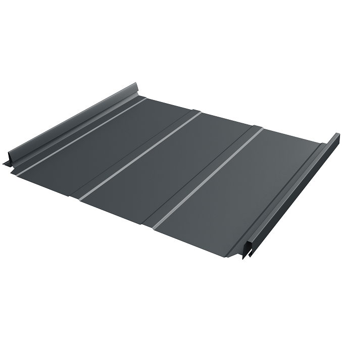 Изображение товара Кликфальц Grand Line Pro Line Satin Matt 0,5 мм Ral 7016 серый антрацит с пленкой на замках резка 