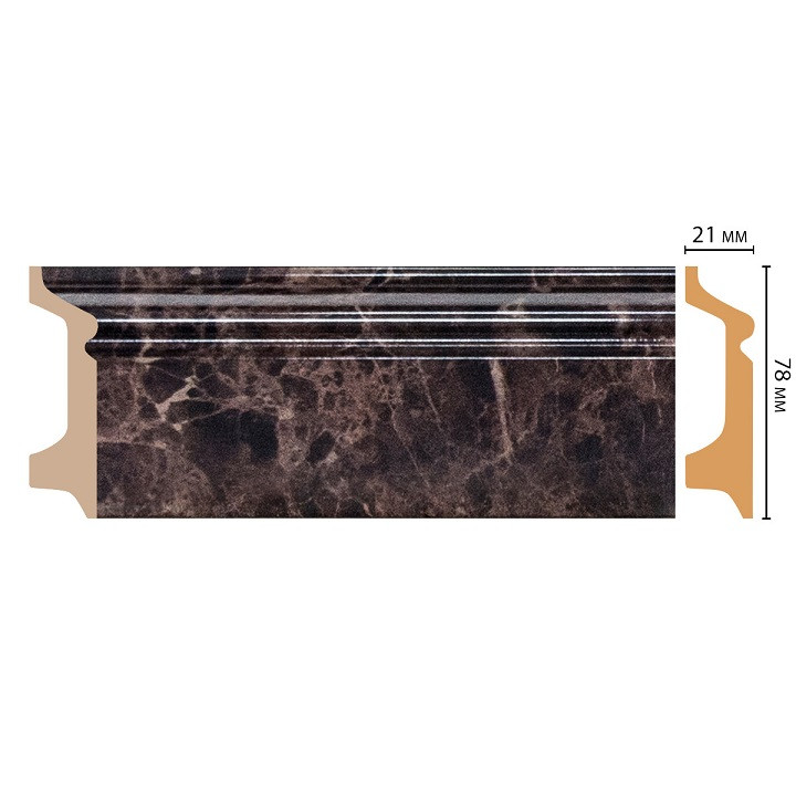 Плинтус из дюрополимера Decomaster D122-713 2400х78х21 мм