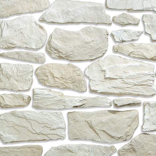 Изображение товара Искусственный камень KR Professional Альпийская деревня 08630 белый для фасада и интерьера