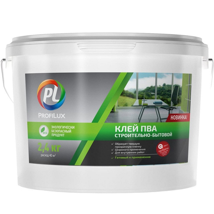 Изображение товара Универсальный строительный клей Profilux ПВА 2,4 кг для внутренних работ