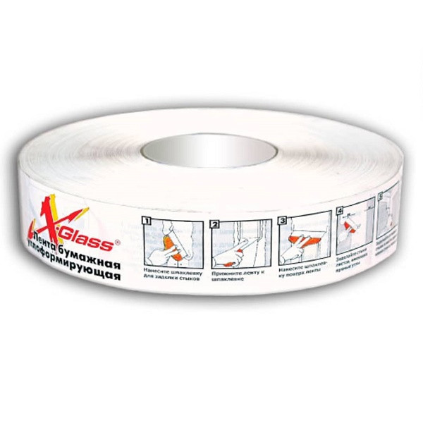 Изображение товара Лента углоформирующая X-Glass Bondashka 50 мм 150 м для гипсокартона