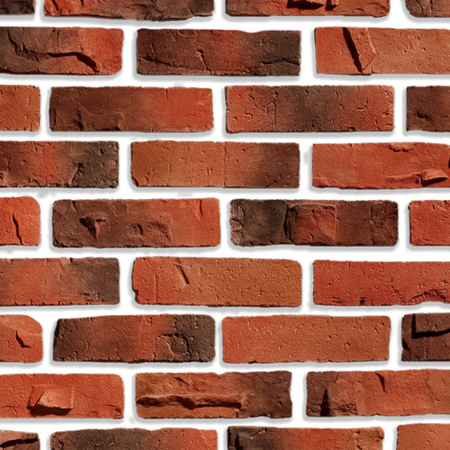 Изображение товара Клинкерный декоративный кирпич KR Professional 34090 серо-красный для фасадов и интерьеров