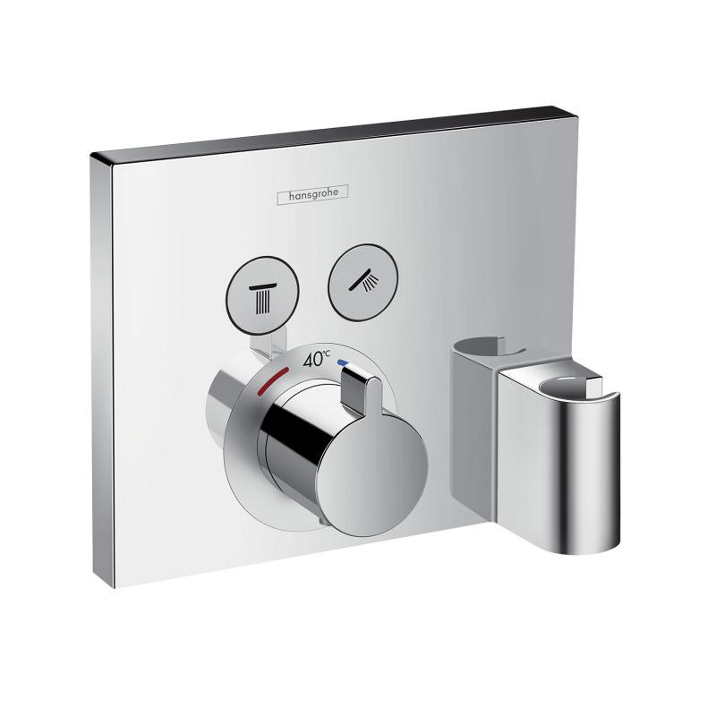 HG 15 765 000 ShowerSelect Термостат для 2х потр., со встр. подкл. душ. шл., с держ. (внеш. мон