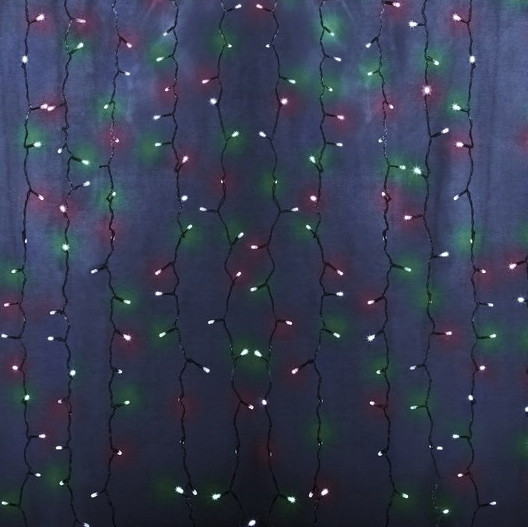 Гирлянда Neon-Night 235-029 Светодиодный дождь мультиколор с динамикой 150х100 см