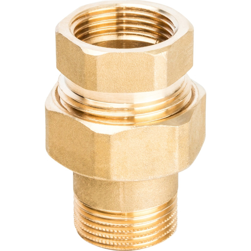 Изображение товара Разъемное соединение американка Stout SFT-0044-000034 3/4 дюйма уплотнение под гайкой по плоскости с внутренней и наружной резьбой