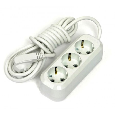 Изображение товара Удлинитель бытовой Makel MGP133 3 метра 3 розетки заземление IP20