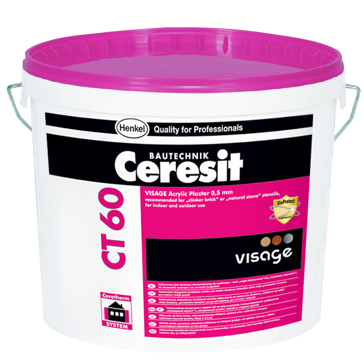 Изображение товара Штукатурка акриловая декоративная Ceresit CT 60 Visage зерно 0,5 мм 25 кг