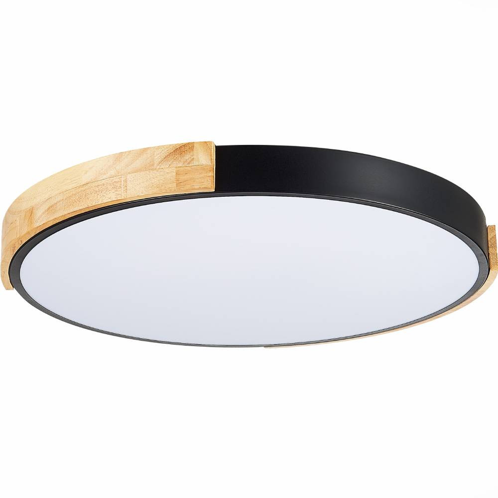Изображение товара Светильник потолочный Evoluce Delia SLE201342-01 LED 1х40W 3000K/4000K/6000K черный светлое дерево/белый