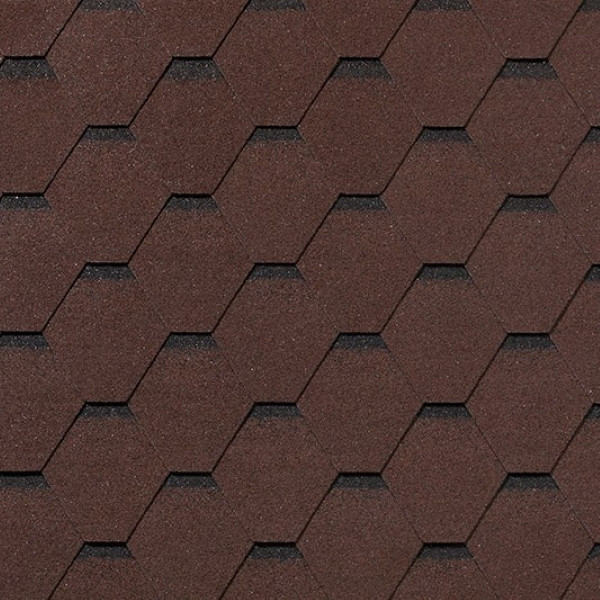 Изображение товара Гибкая черепица Roofshield Фемили Лайт Стандарт FL-S-2 коричневая с оттенением