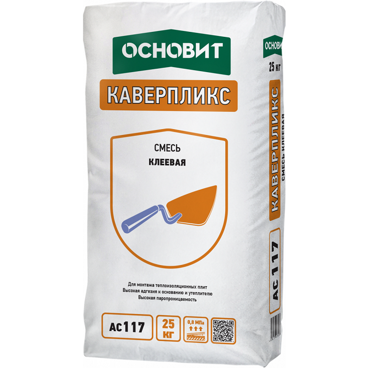 Изображение товара Клеевая монтажная смесь Основит Каверпликс AC117 25 кг для теплоизоляции фасадов