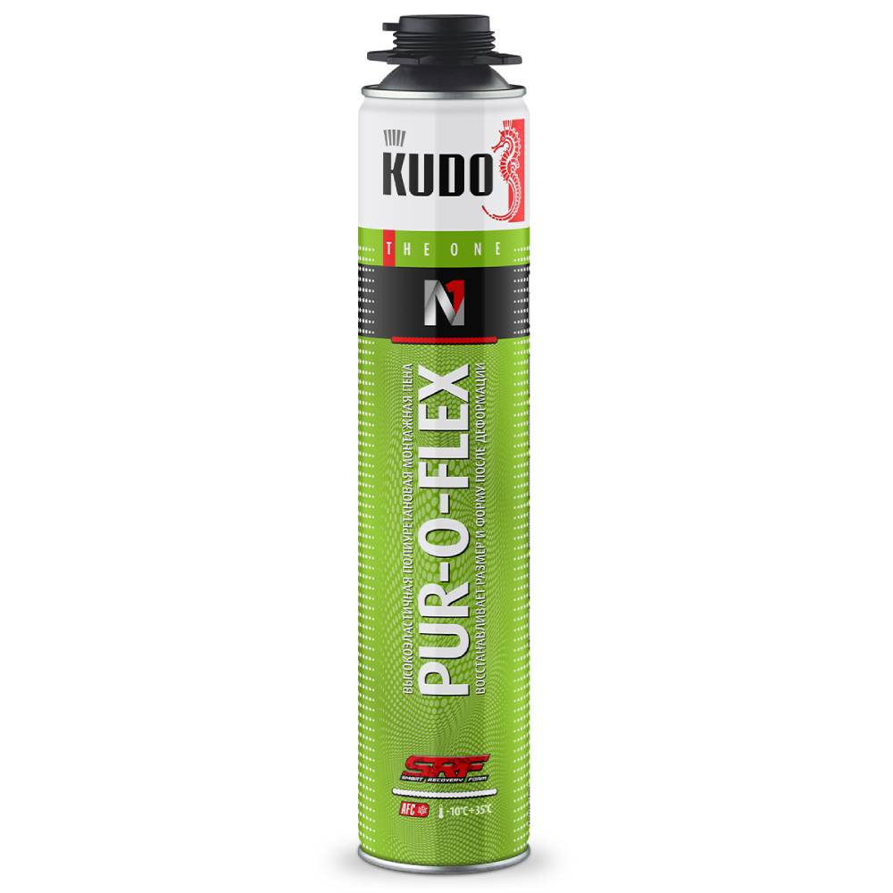Изображение товара Пена монтажная Kudo Proff Pur-O-Flex 1000 мл высокоэластичная