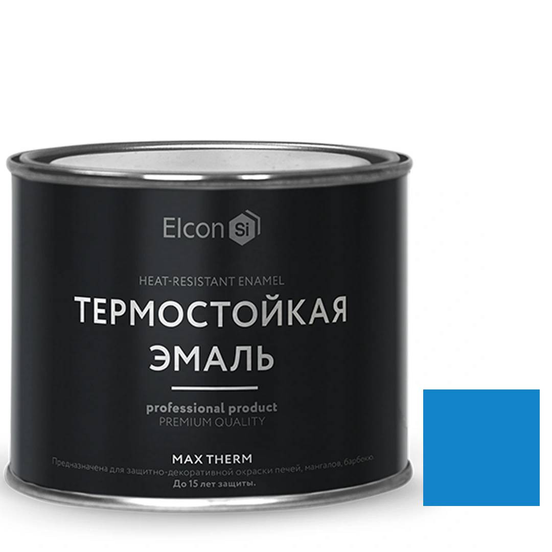 Изображение товара Термостойкая эмаль Elcon Max Therm 400°С синяя 0,4 кг