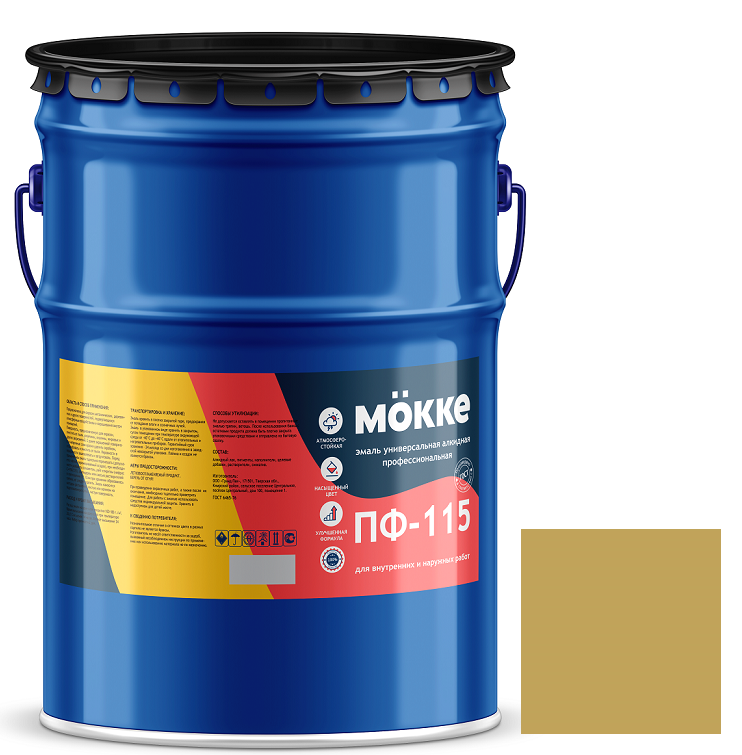 Изображение товара Эмаль алкидная Mokke ПФ-115 бежевая 20 кг для отделочных работ