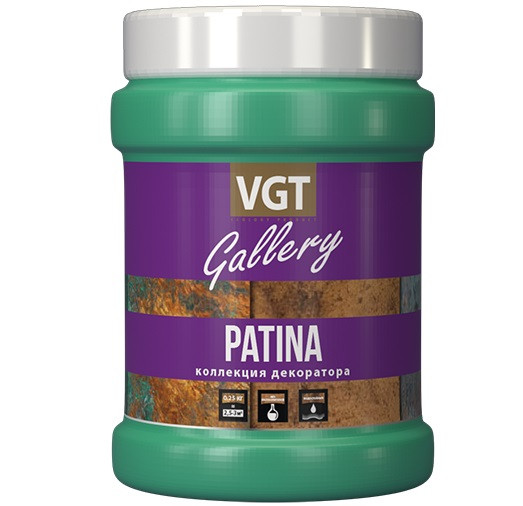 Изображение товара Эмаль универсальная VGT ВД-АК-1179 Patina 0,25 кг Окись меди