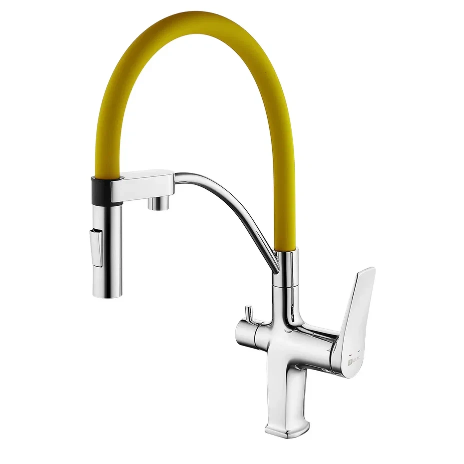 Смеситель для кухни Lemark Comfort LM3074C-Yellow желтый