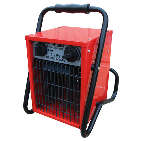 Изображение товара Электрическая тепловая пушка Ресанта ТЭП-2000 compact мощностью 2 кВт для обогрева помещений