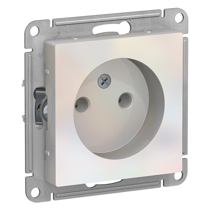 Изображение товара Механизм розетки Schneider Electric AtlasDesign ATN000441 одноместный без заземления жемчуг