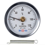 Термометр биметаллический накладной Экомера БТ-1-63 Дк 63 120 С
