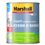 Краска для кухни и ванной Marshall Export база BW матовая 0,9 л