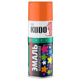 Эмаль аэрозольная флуоресцентная Kudo KU-1205 оранжево-желтая 520 мл