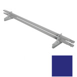 Изображение товара Снегозадержатель трубчатый овальный Borge 25х45 мм для фальцевой кровли RAL 5002 ультрамарин 1500 мм 2 опоры