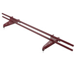 Снегозадержатель трубчатый круглый Borge NewLine D25 мм RAL 3005 красное вино 1500 мм 2 опоры