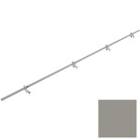 Снегозадержатель однотрубчатый круглый Borge NewLine D25 мм Ral 7030 каменно-серый 3000 мм 4 опоры