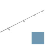 Снегозадержатель однотрубчатый круглый Borge NewLine D25 мм Ral 5024 пастельно-синий 3000 мм 4 опоры