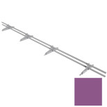 Снегозадержатель трубчатый круглый Borge Русский рубеж D25 мм для фальцевой кровли RAL 4008 сигнальный фиолетовый 3000 мм 4 опоры