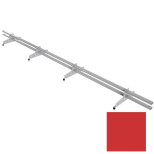 Снегозадержатель трубчатый овальный Borge Русский рубеж 25х45 мм RAL 3028 красный 3000 мм 4 опоры