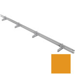 Снегозадержатель трубчатый овальный Borge для фальцевой кровли RAL 1007 жёлытй нарцисс  3000 мм 4 опоры