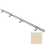 Снегозадержатель трубчатый овальный Borge для фальцевой кровли RAL 1015 светлая слоновая кость 3000 мм 4 опоры