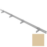 Снегозадержатель трубчатый овальный Borge для фальцевой кровли RAL 1014 слоновая кость 3000 мм 4 опоры